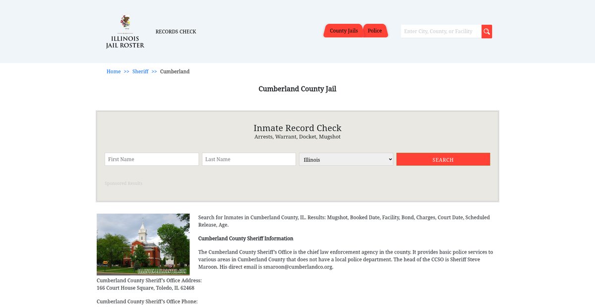 Preview of illinoisjailroster.com