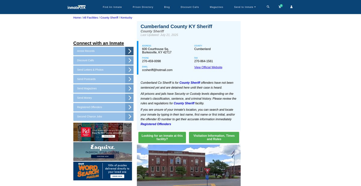 Preview of inmateaid.com