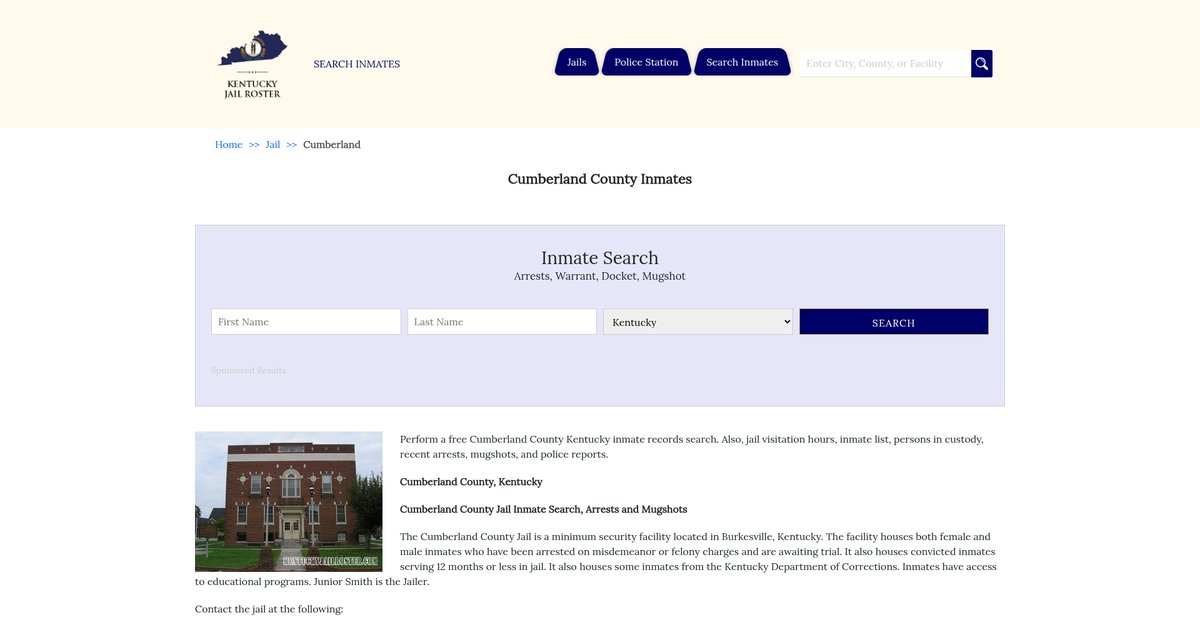 Preview of kentuckyjailroster.com