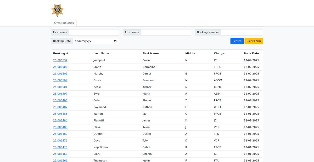 Preview of inmates.cumberlandcounty.revize.com