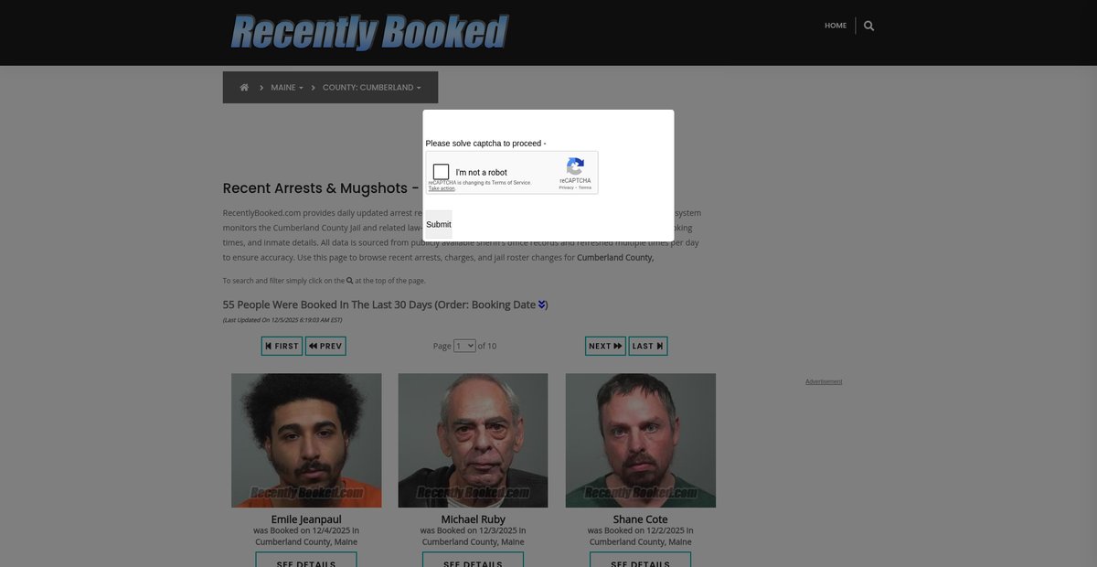 Preview of recentlybooked.com