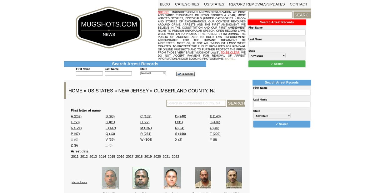 Preview of mugshots.com