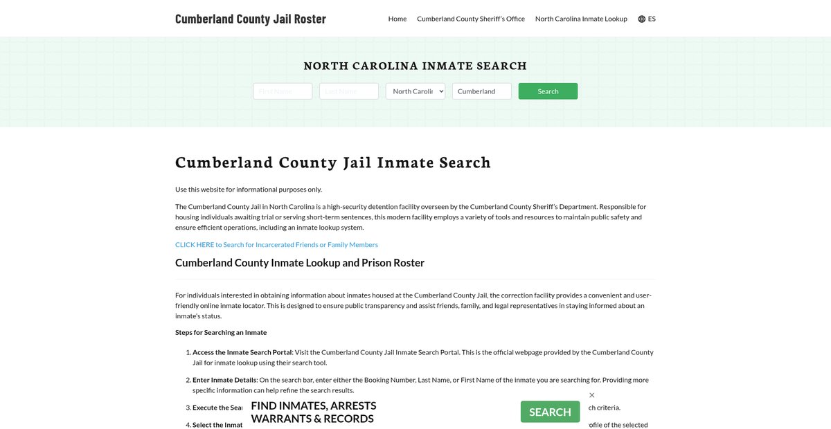 Preview of cumberlandcountyjail.org