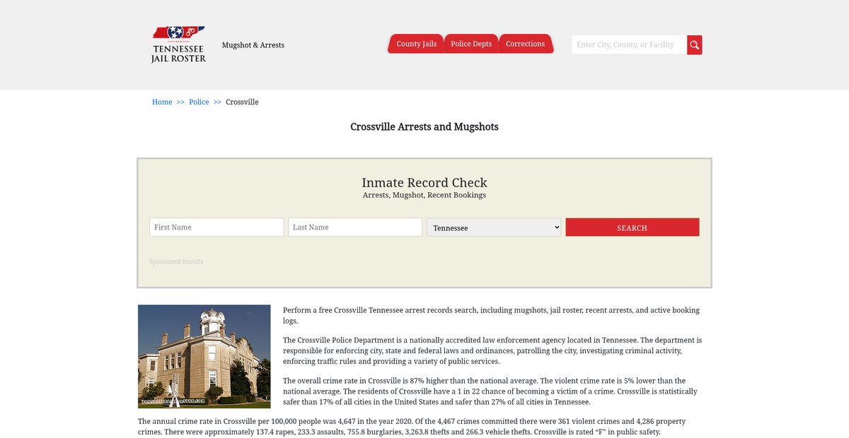 Preview of tennesseejailroster.com