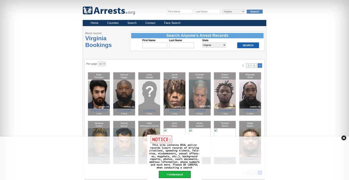 Preview of virginia.arrests.org