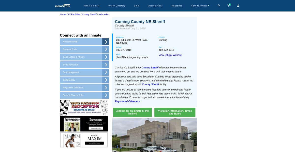 Preview of inmateaid.com