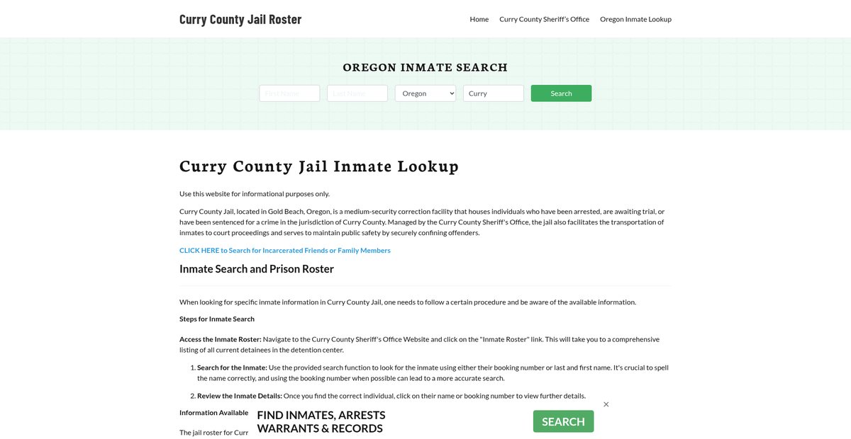 Preview of currycountyjail.org