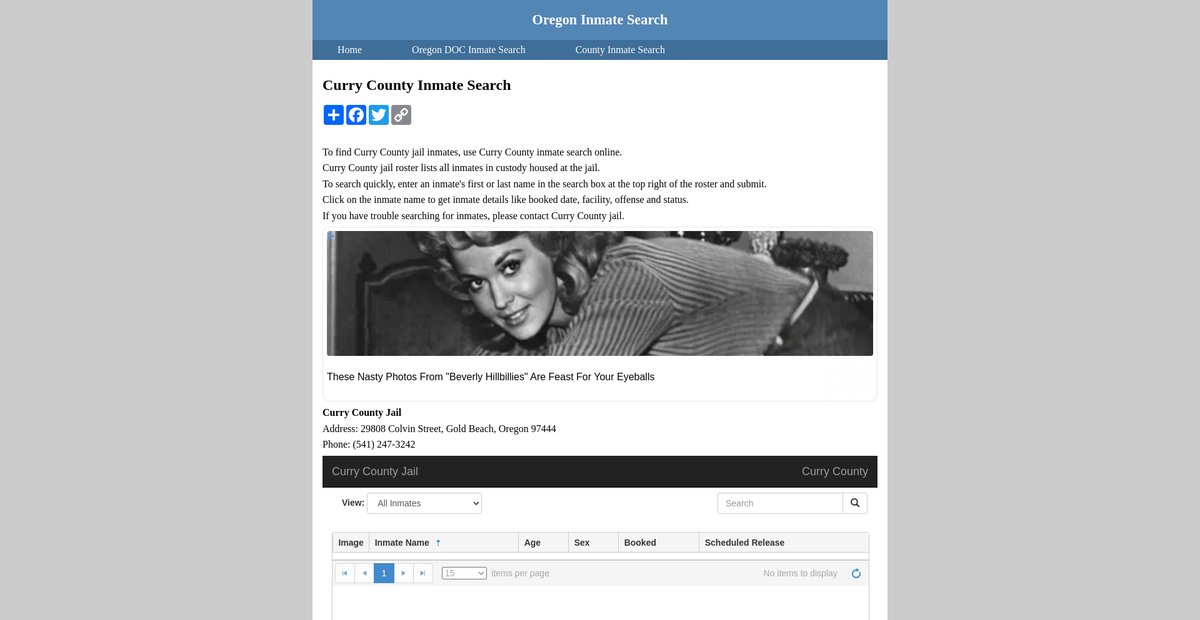 Preview of inmatesearchoregon.org