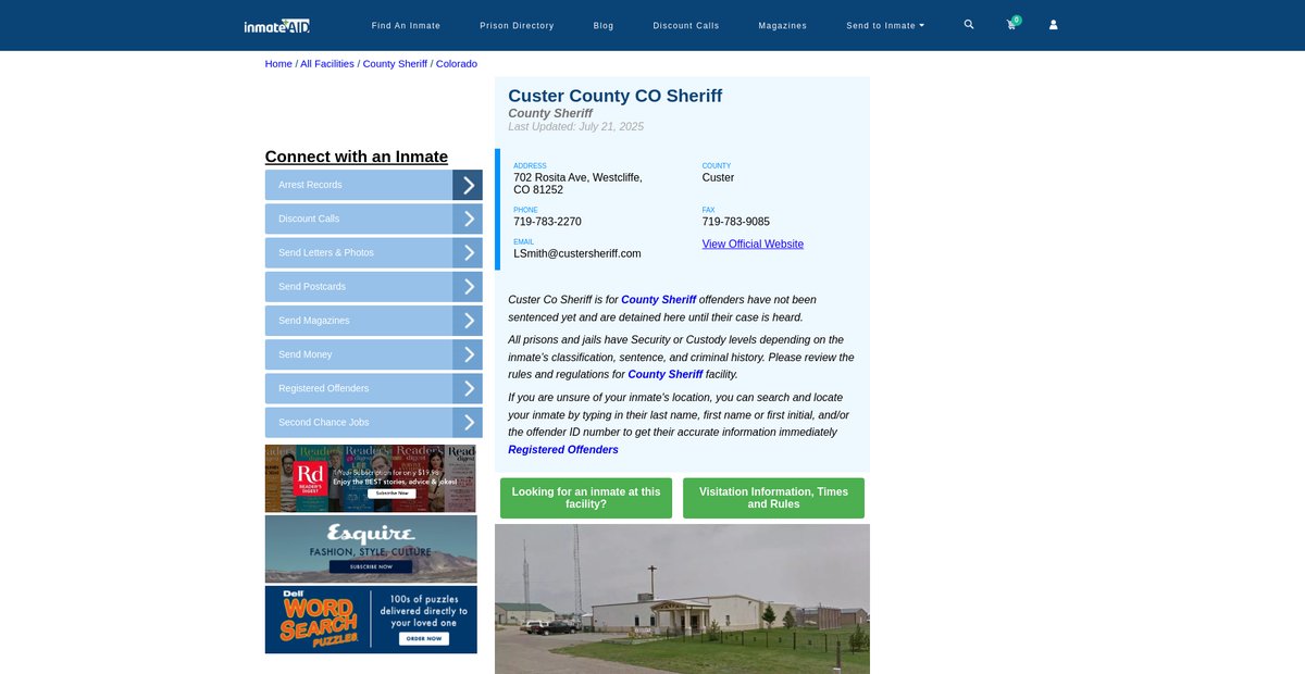 Preview of inmateaid.com