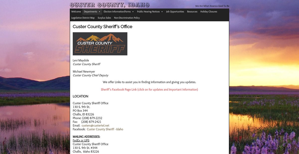Preview of custercountyidaho.org