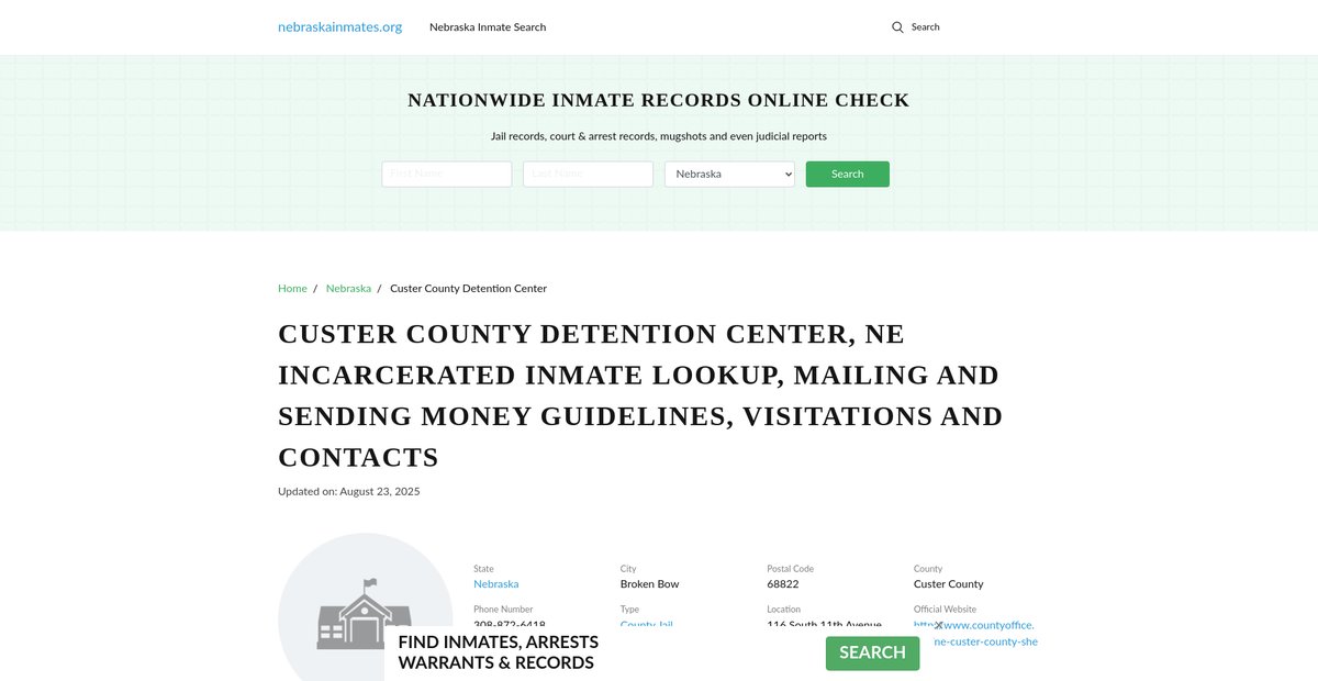 Preview of nebraskainmates.org