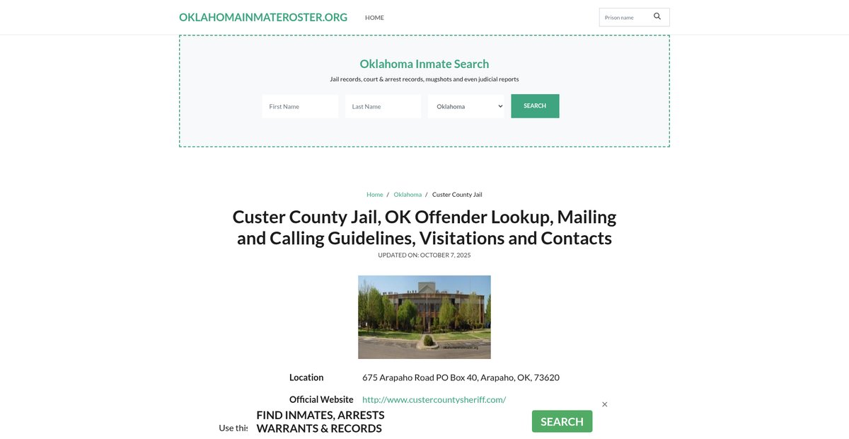 Preview of oklahomainmateroster.org