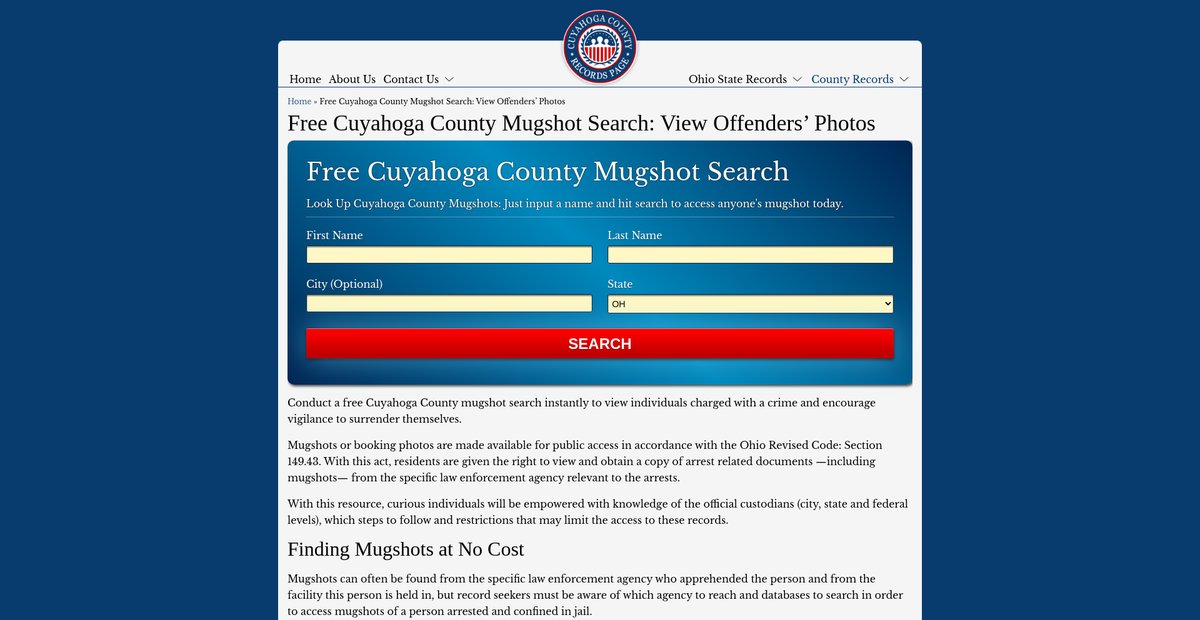 Preview of cuyahogacounty.ohio.recordspage.org