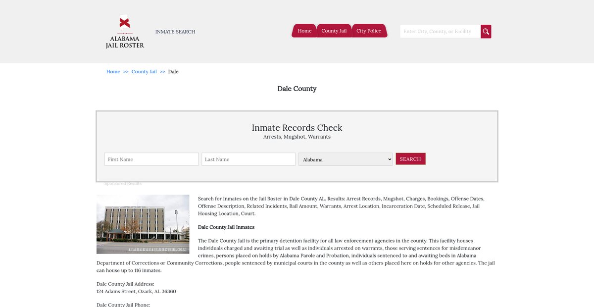 Preview of alabamajailroster.com