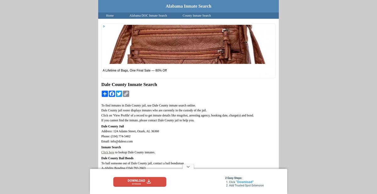 Preview of inmatesearchalabama.org