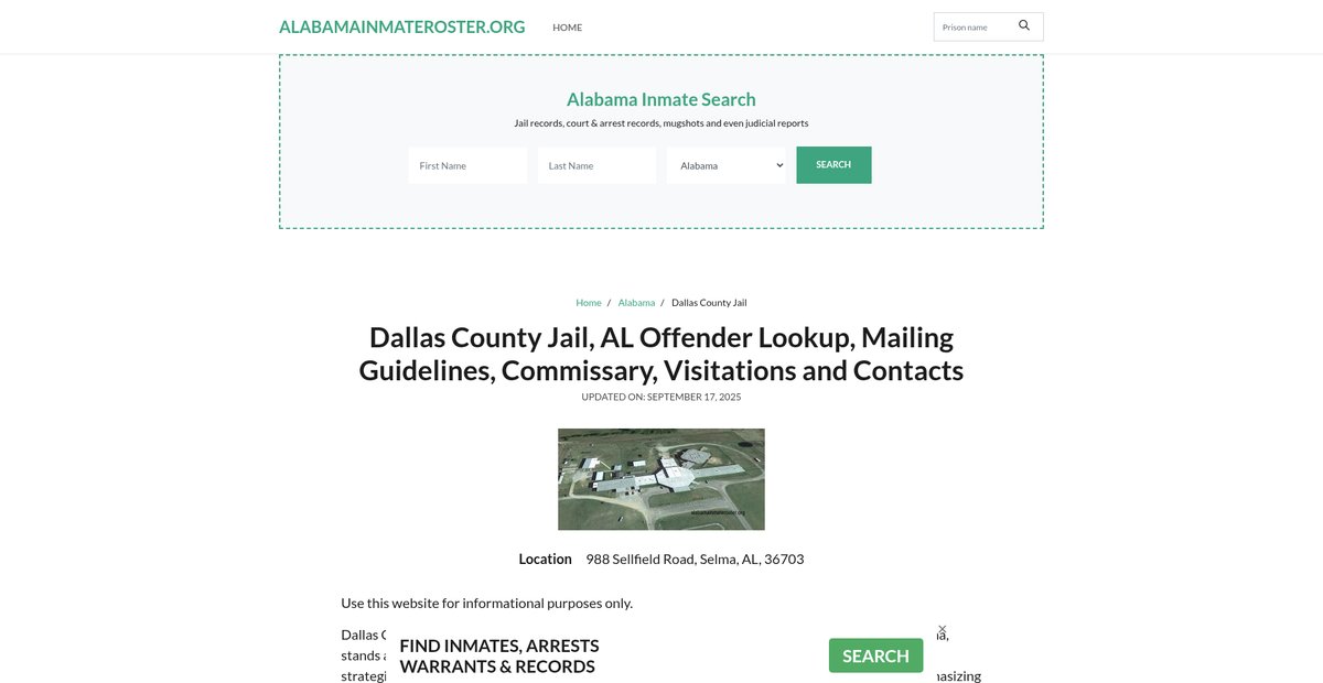 Preview of alabamainmateroster.org