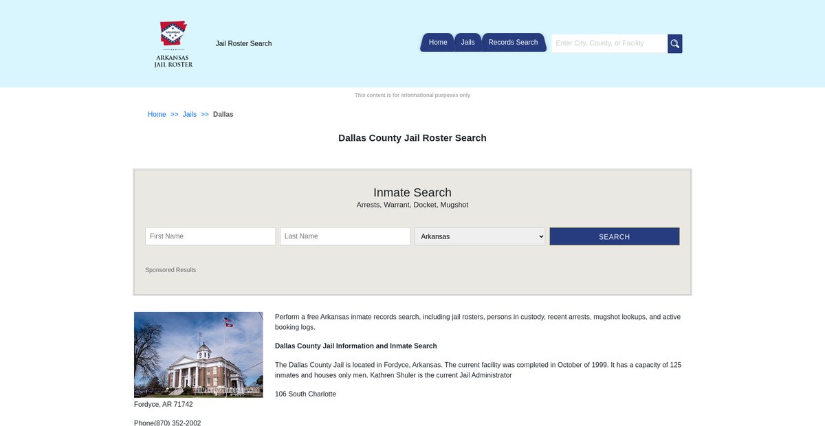 Preview of arkansasjailroster.com