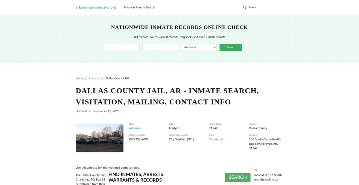 Preview of arkansasprisonroster.org