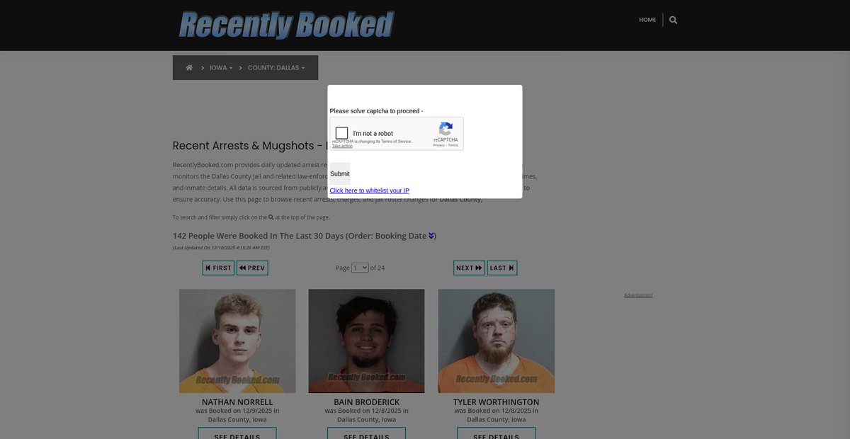 Preview of recentlybooked.com