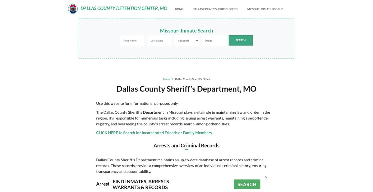 Preview of dallascountydetentionmo.org