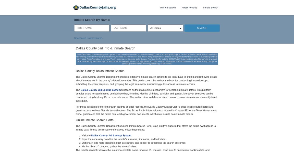 Preview of dallascountyjails.org
