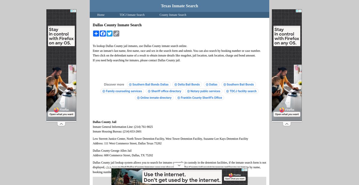 Preview of inmatesearchtexas.org