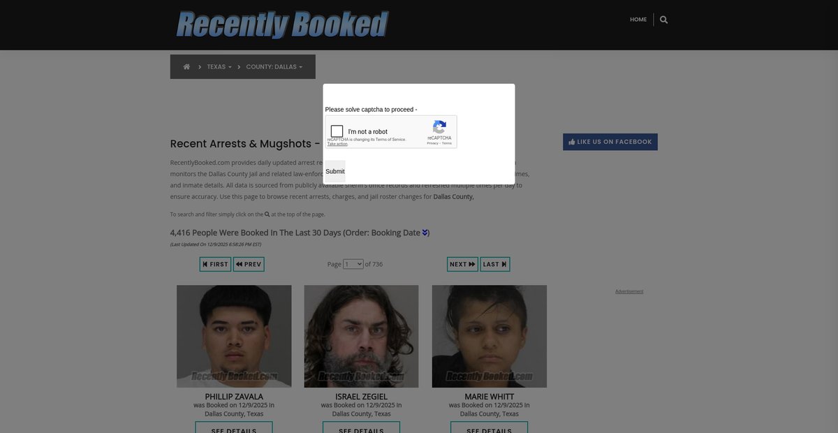 Preview of recentlybooked.com