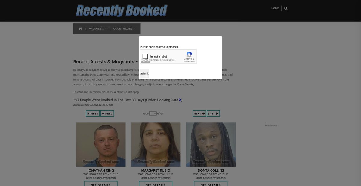 Preview of recentlybooked.com