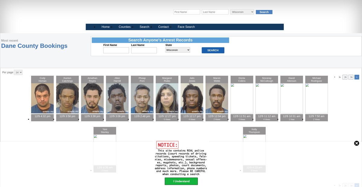 Preview of wisconsin.arrests.org