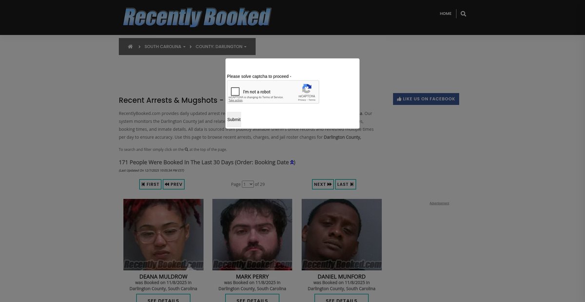 Preview of recentlybooked.com