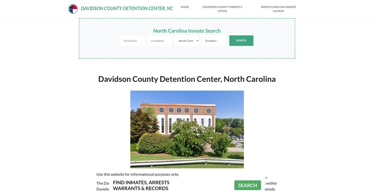 Preview of davidsoncountydetentionnc.org