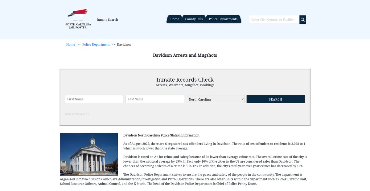 Preview of northcarolinajailroster.com