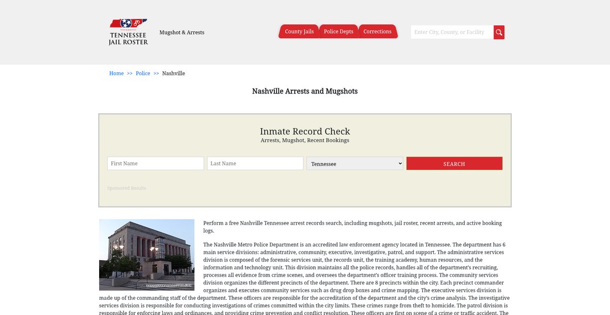 Preview of tennesseejailroster.com