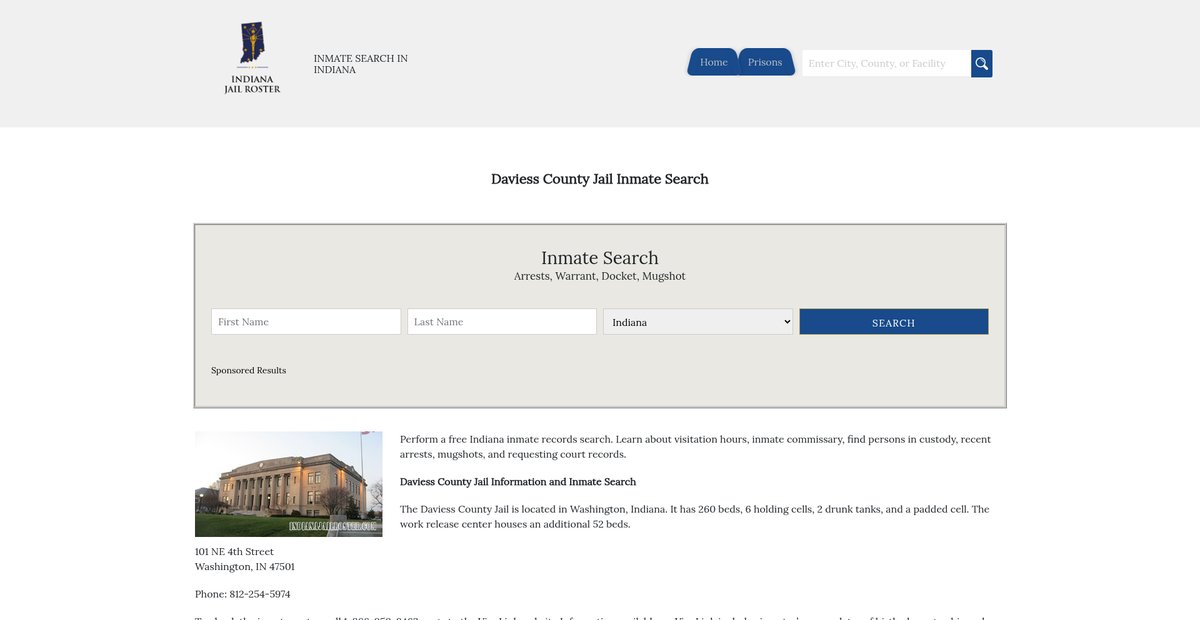 Preview of indianajailroster.com