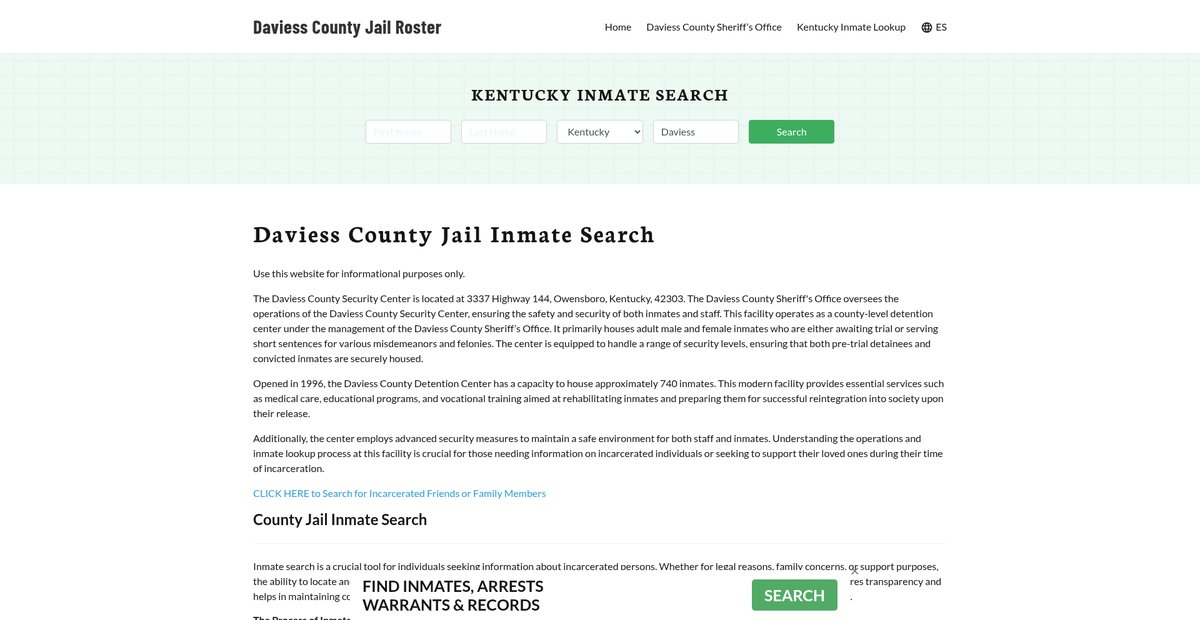 Preview of daviesscountyjailky.org