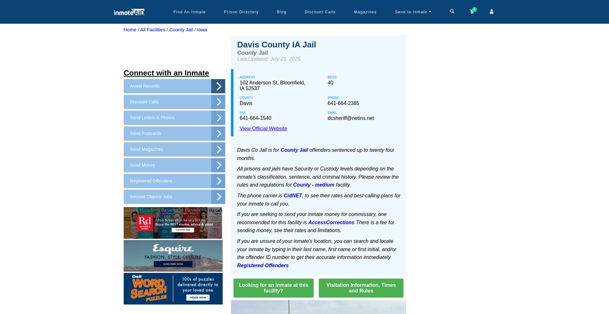 Preview of inmateaid.com