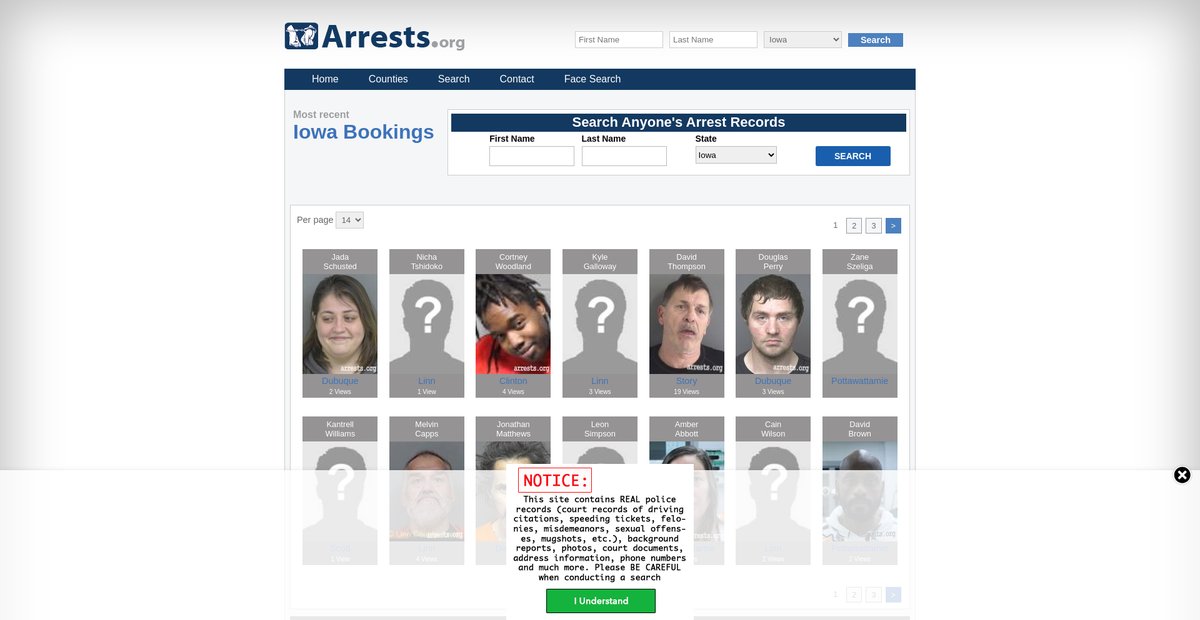 Preview of iowa.arrests.org