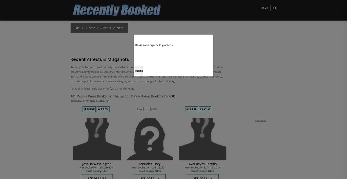 Preview of recentlybooked.com