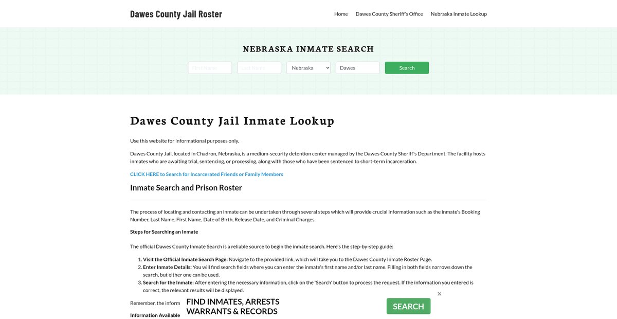 Preview of dawescountyjail.org