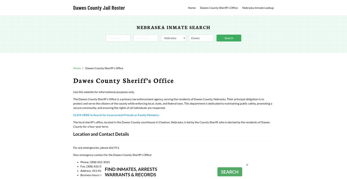 Preview of dawescountyjail.org