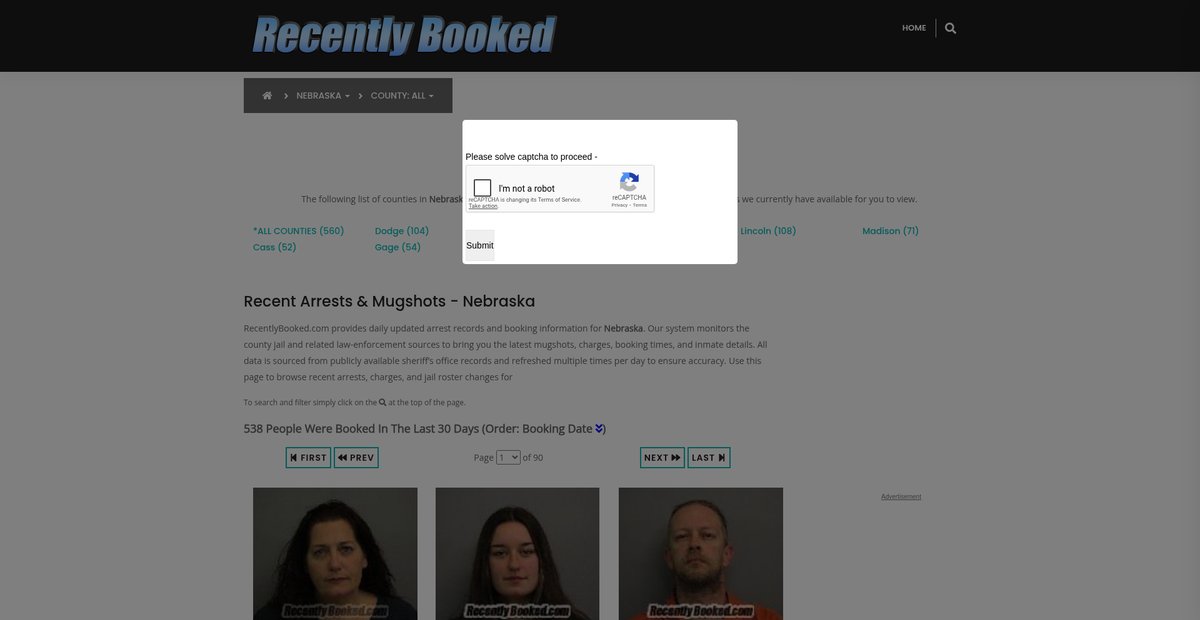 Preview of recentlybooked.com