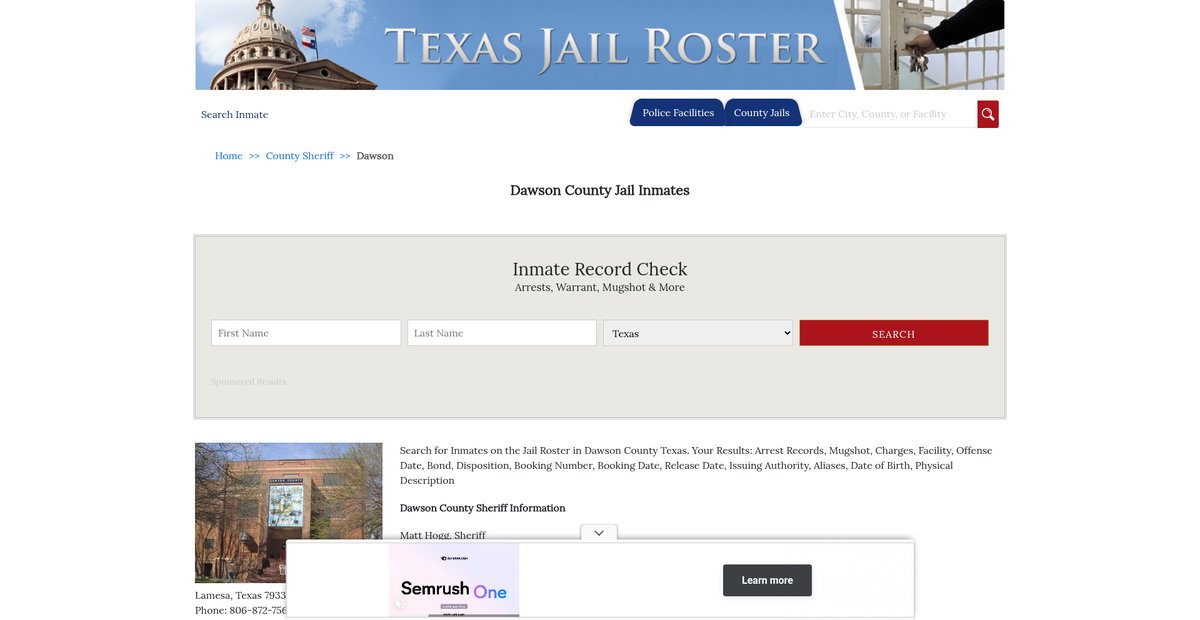 Preview of texasjailroster.com