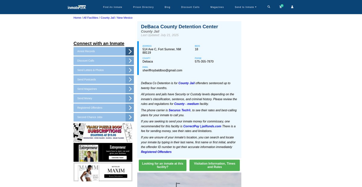Preview of inmateaid.com