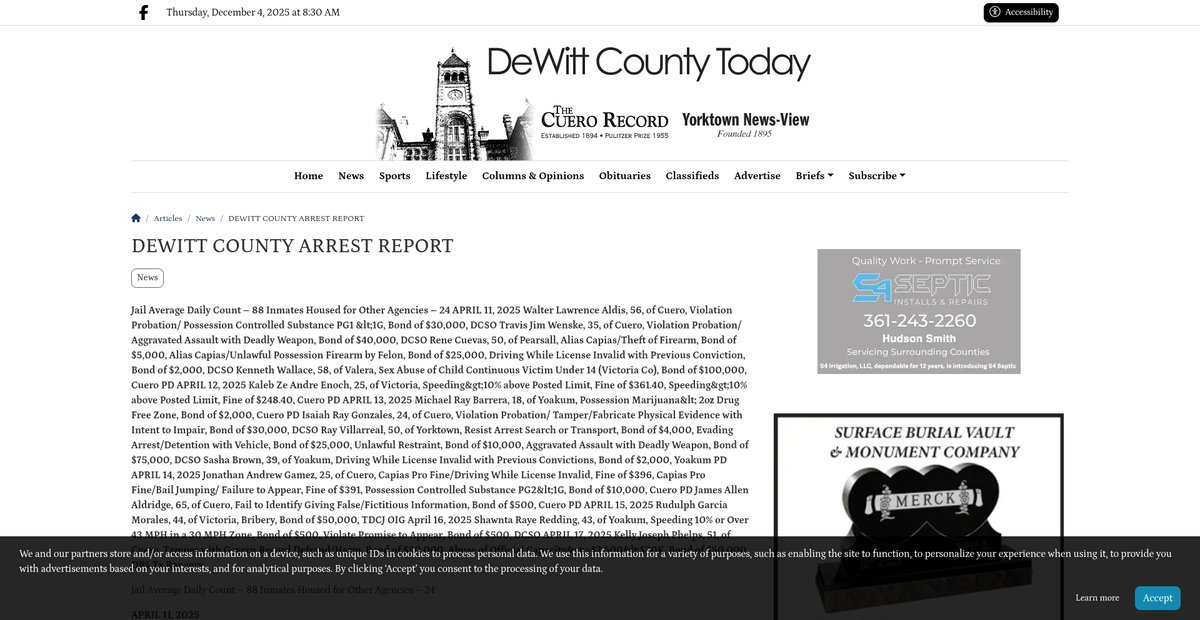 Preview of dewittcountytoday.com