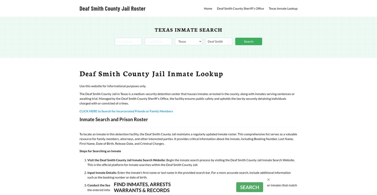 Preview of deafsmithcountyjail.org