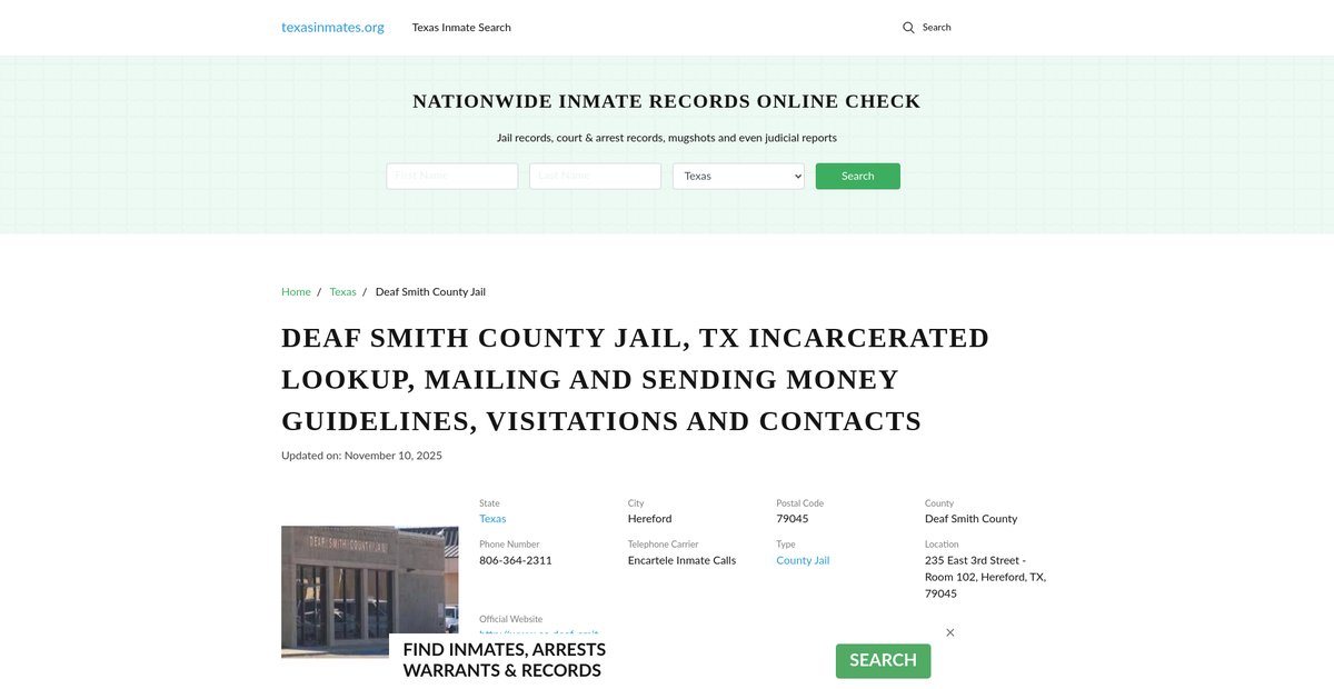 Preview of texasinmates.org