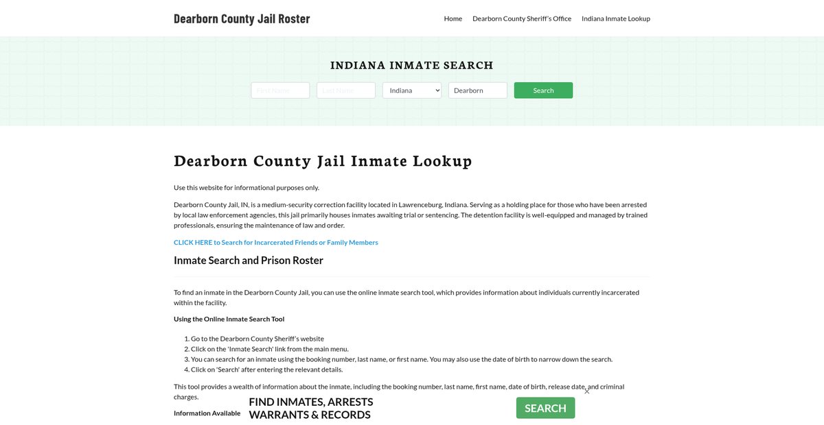 Preview of dearborncountyjail.org