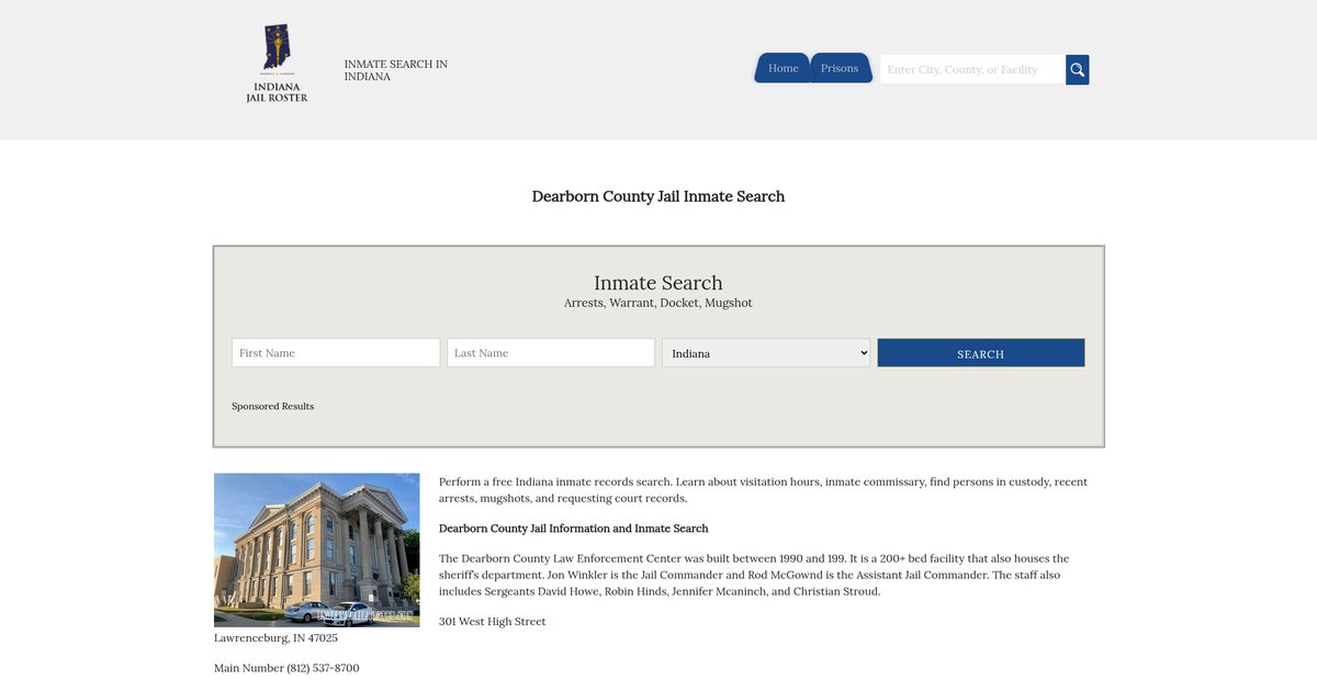 Preview of indianajailroster.com