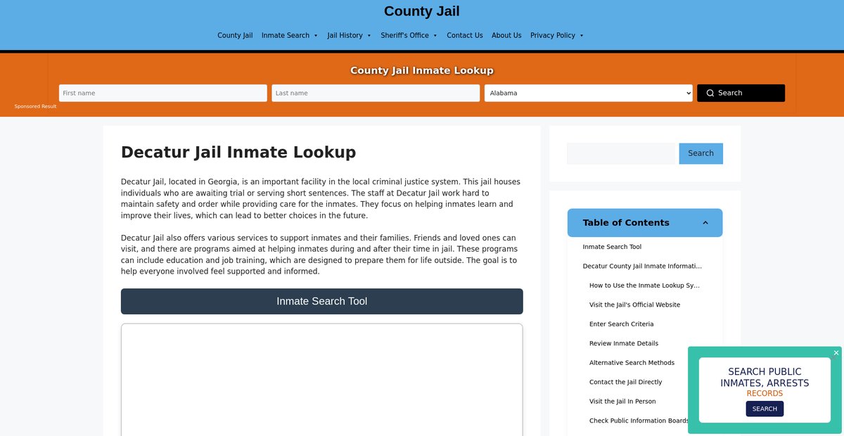 Preview of decatur.countyjail.org