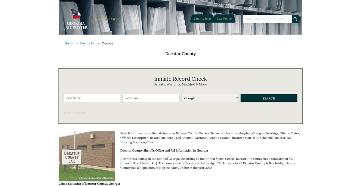 Preview of georgiajailroster.com